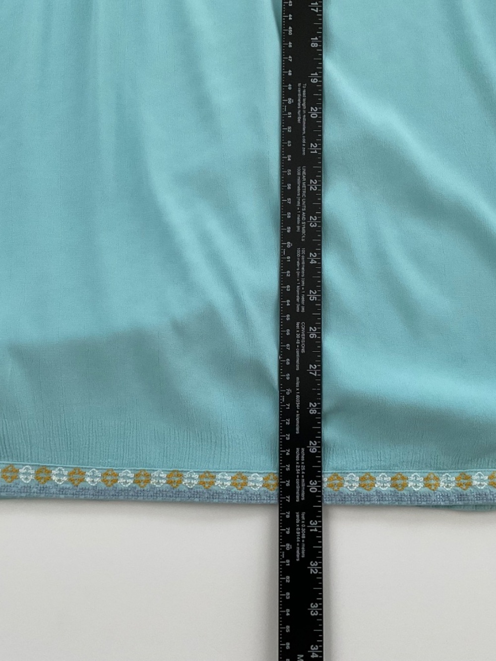 Soft Surroundings River Island Tunic 2 XL Aqua Blue Embroidered Boho Resortwear - Picture 5 of 12
